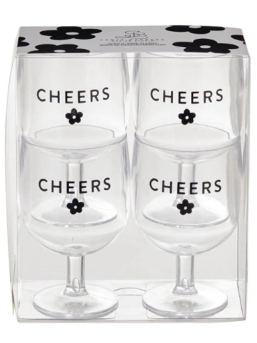 Stackable Acrylic Wine Glasses - Cheers NWT